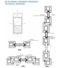 60 In-swing casement window and door E series UPVC profies