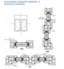 65 In-swing Casement Window A Type UPVC Profies