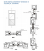 60 In-swing casement window A UPVC profies