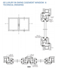 60 luxury In-swing casement window A series UPVC profies