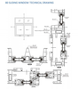 80 series sliding Window UPVC Profies