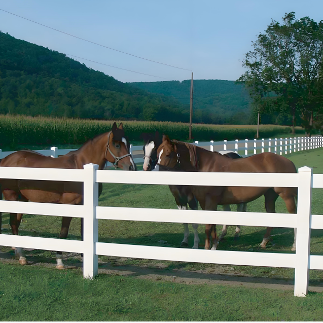 KMT401 Ranch 3 Rail Vinyl Fence