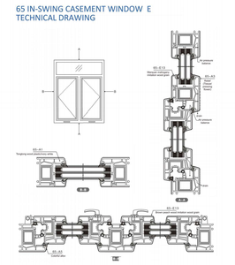 65 In-swing casement window E UPVC Profies